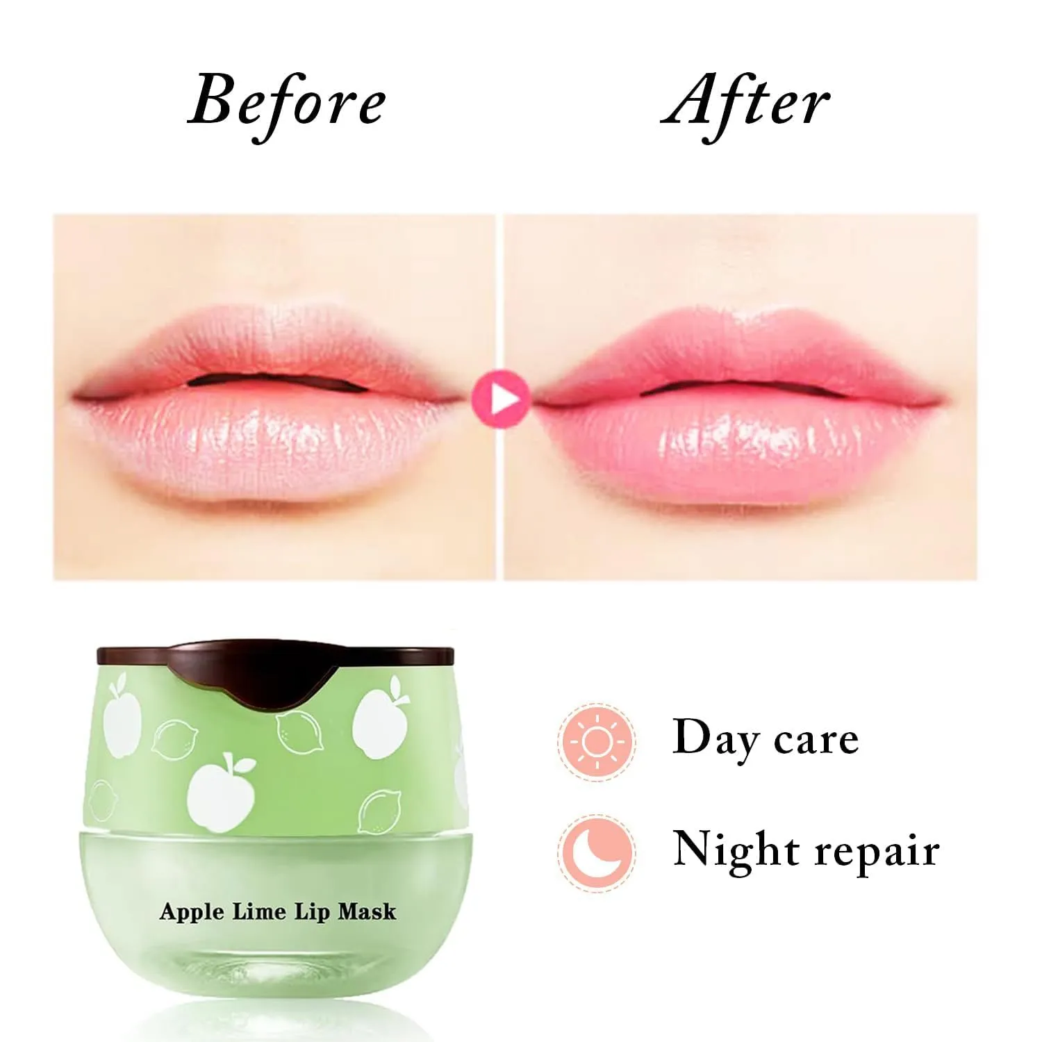 2 PCS Bee Lip Balm Honey Pot, Strawberry & Honey Lip Sleeping Masks Overnight, Hydrating Prevention Dry and Cracked Lip Scrubs Exfoliator Lip Care, Reduces Lip Lines