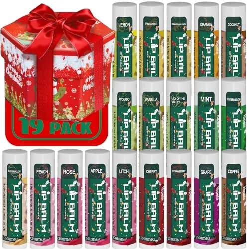 84 Pack Natural Lip Balm Bulk with Vitamin E and Coconut Oil Valentine's Day best choice- Moisturizing, Soothing, and Repairing Dry and Chapped Lips - 14 Flavors - Non-GMO