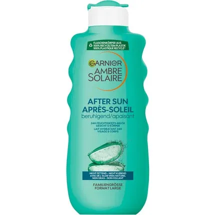 Aloe Vera After Sun Lotion, Ambre Solaire Cooling Body Lotion soothing moisturizing milk, 400 ml, Garnier