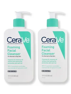 CeraVe Foaming Facial Cleanser 2 Ct 12 oz