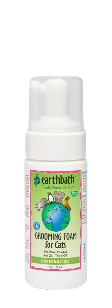 EarthBath Waterless Grooming Foam For Cats & Kittens , Hypoallergenic & Fragrance Free