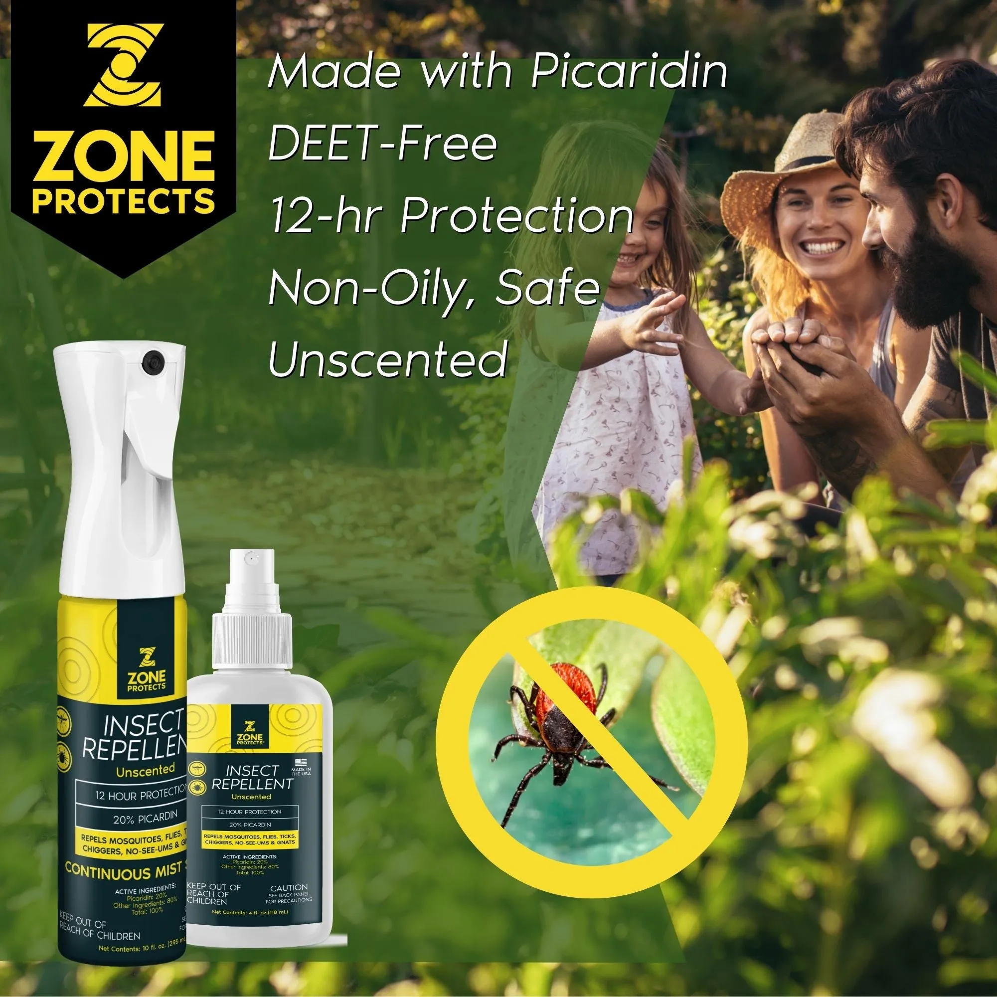 Insect Repellent, Picaridin, Unscented Mistosol   Refill Combo