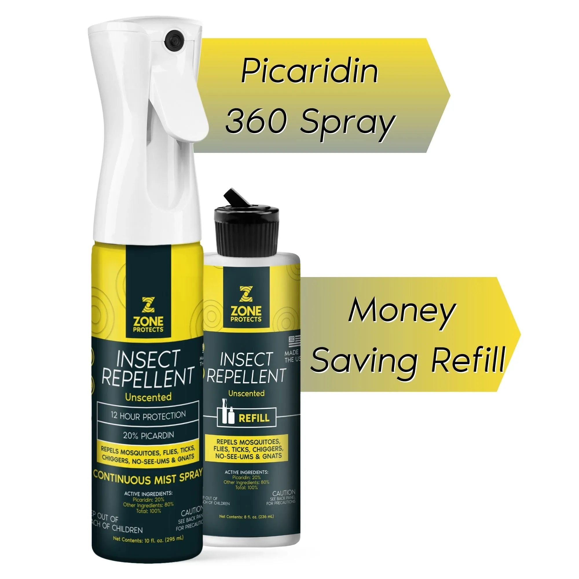 Insect Repellent, Picaridin, Unscented Mistosol   Refill Combo