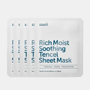 Klairs Rich Moist Soothing Tencel Sheet Mask x 5 pcs