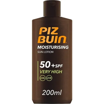 Moisturizing sunscreen lotion Spf50  Very High 200ml, Piz Buin