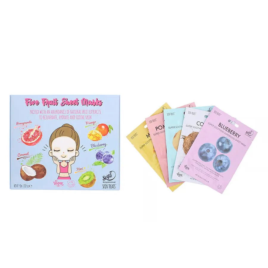 Skin Treats Five Fruit Sheet Masks Gift Set